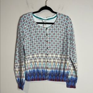 Sundance | Love Prevails Diamond Ombre Button Front Cardigan Size Large